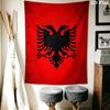 Republic of Albania Wall Tapestry Aesthetic Wall Hanging Printed Fabric Blanket Decorative Tapestries for Bedroom Living Room Home Decor
