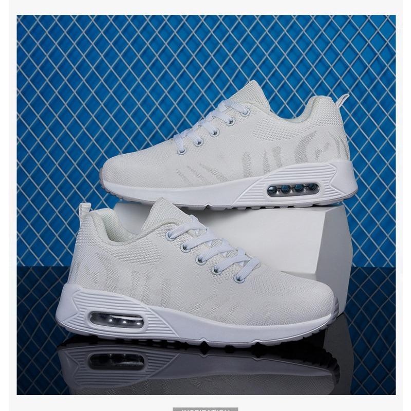 Весна Новые Дышащие Спортивные и Повседневные Туфли из Сетки Flyknit Корейское Издание — фото 13