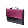 @ Saplı Pembe & Siyah Renkli Genişleyen Plastik Dosya Çantası H971 MJ-551-%60 İndirimli