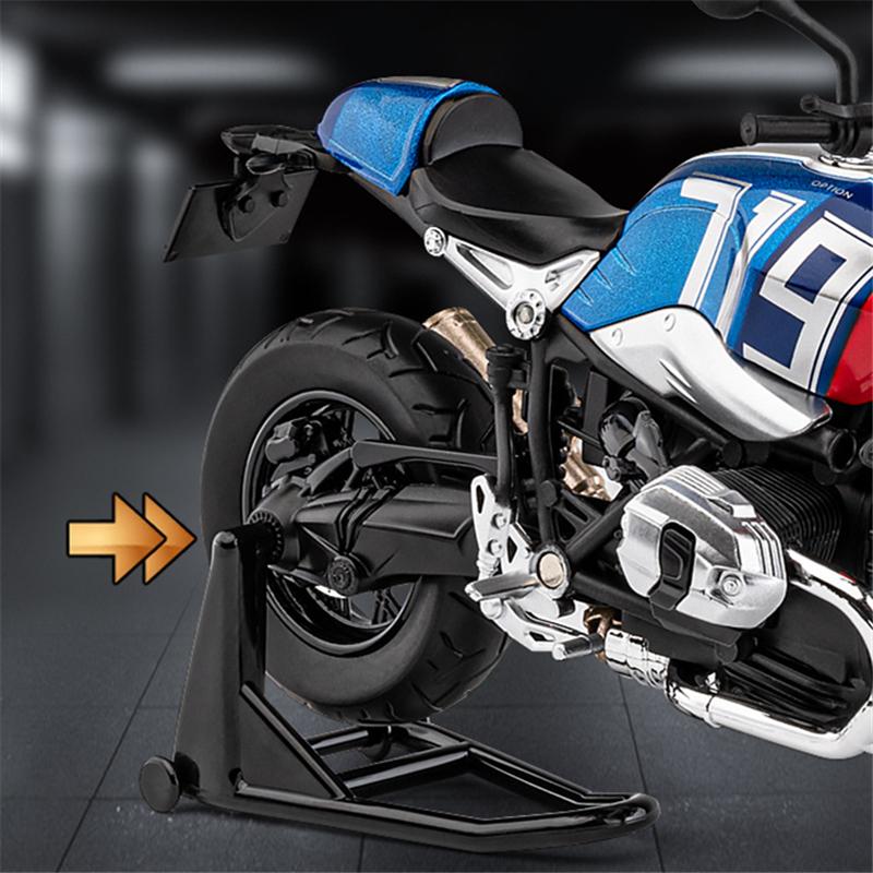 1:12 R NINE T Alloy Retro Sports Motorcycle Model Diecast Metal Street Racing Motorcycle Model Sound And Light Children Toy Gift