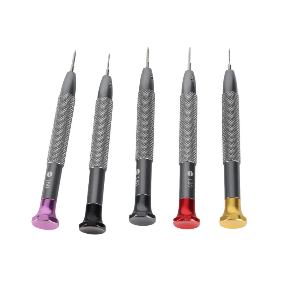 5Pcs Silver Watch Screwdriver Set Large Handle Screwdriver  Watch store professional repair work