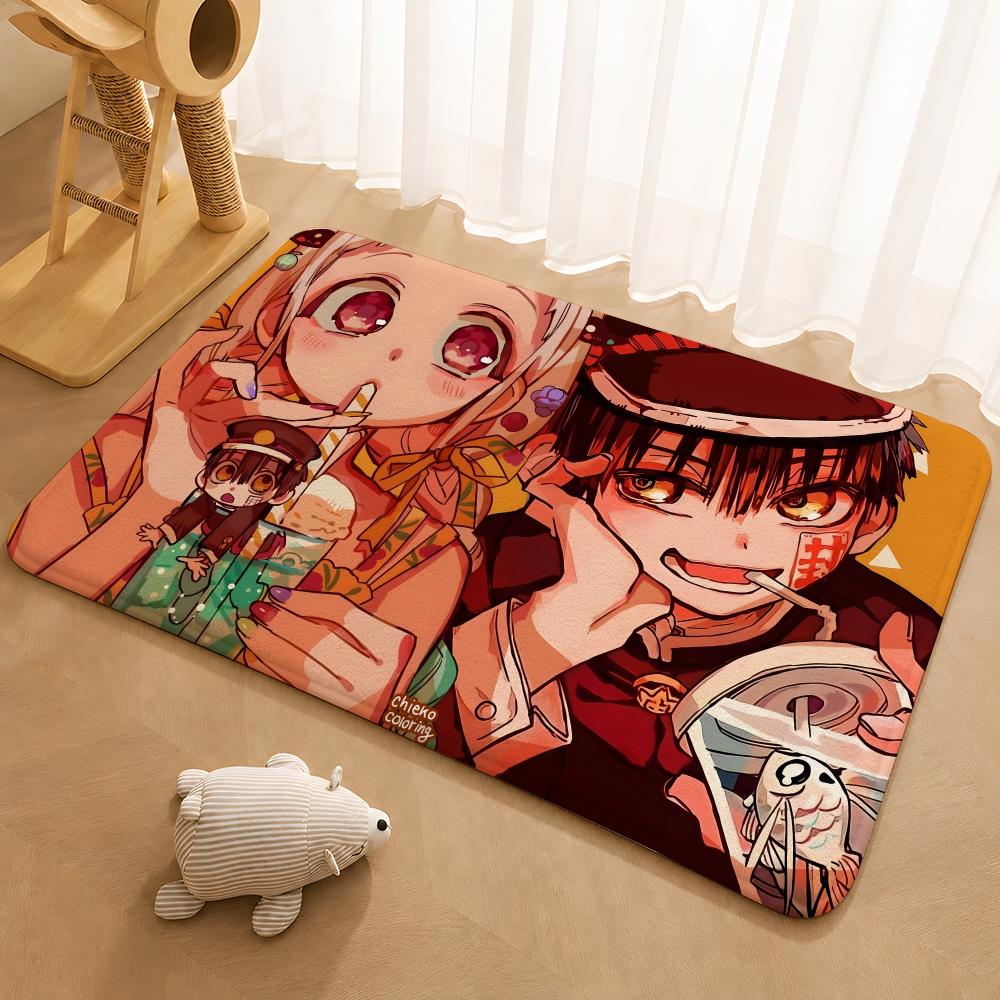 Animation Toilet-bound Hanako-kun Floor Mat Floor Mat Soft Flannel Non-Slip Door  Rug for Living Room
