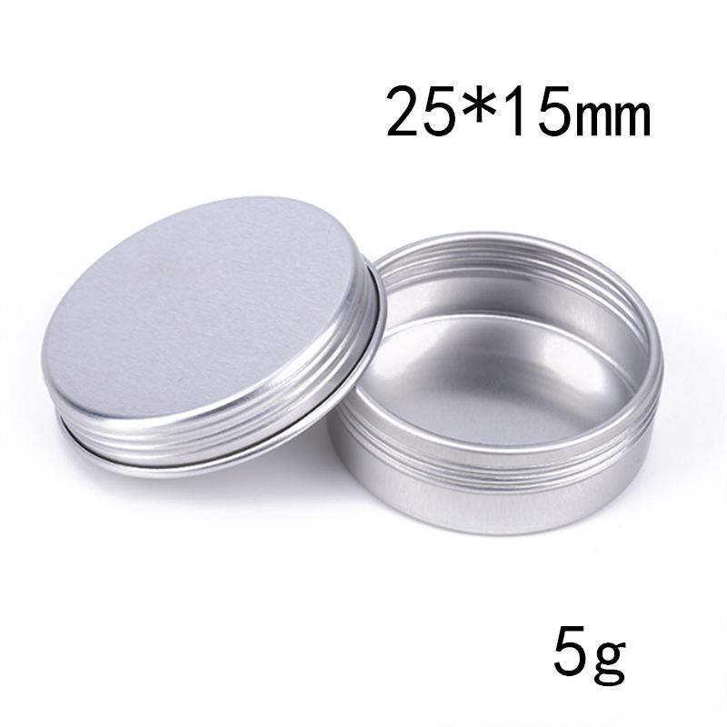 

10 шт. 5 г 10 г 15 г Пустые алюминиевые банки с завинчивающейся крышкой, круглые банки для свечей, баночки для специй, контейнер, косметическая баночка для крема