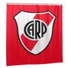 Club Atltico River Plate Logo Shower Curtain - Removable Polyester Bathroom Decor With Grommet Top, Vibrant Red & White Team De