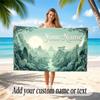 Mushroom Forest Theme Soft Beach Towel Personalized Custom Name Text Towel Portable for Beach Pool Travel