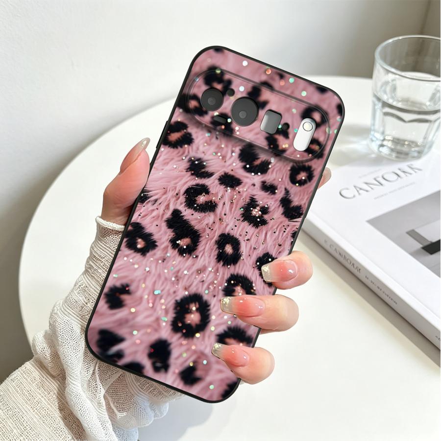 Pink Glitter Leopard Case for Google Pixel 11 pro 9a 10 9 Pro XL 8a 7a 6a 6 7 8 Pro 11ProXL 10a Funda Phone Cover