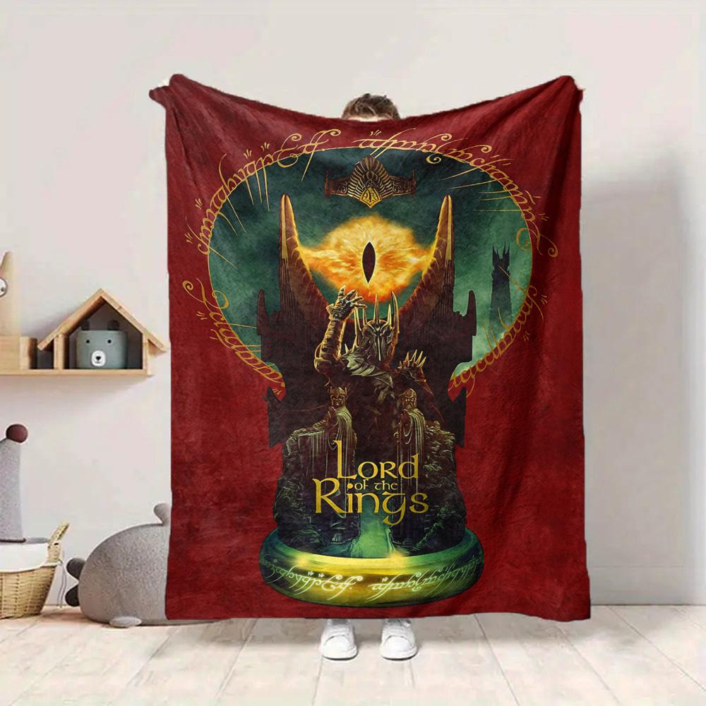 1pc Lord of the Rings Blanket Lightweight Flannel Throw For Sofa, Bed, Travel, Livingroom, Office, Couch, Chair, And Bed