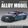 1/24 Scale BMW M4 Sport Alloy Car Model Simulation Diecast Toy Vehicle Collection Home Decor Children Boy Birthday Gift Toy Car