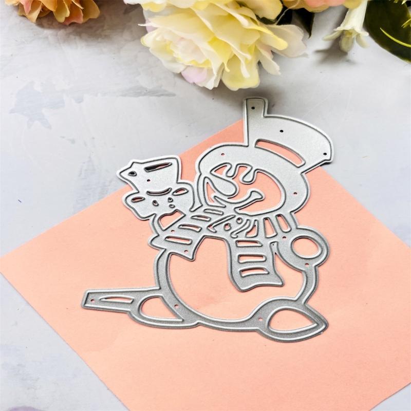 Metal Die Cuts Christmas Snowman Embossing Stencil Cutting Dies for Card Making Scrapbooking Paper Craft DIY Template