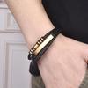 Stainless Steel Leather Bracelet Hand Woven Classic Fashion Multi Layer Jewelry New Style Trendy Accessory