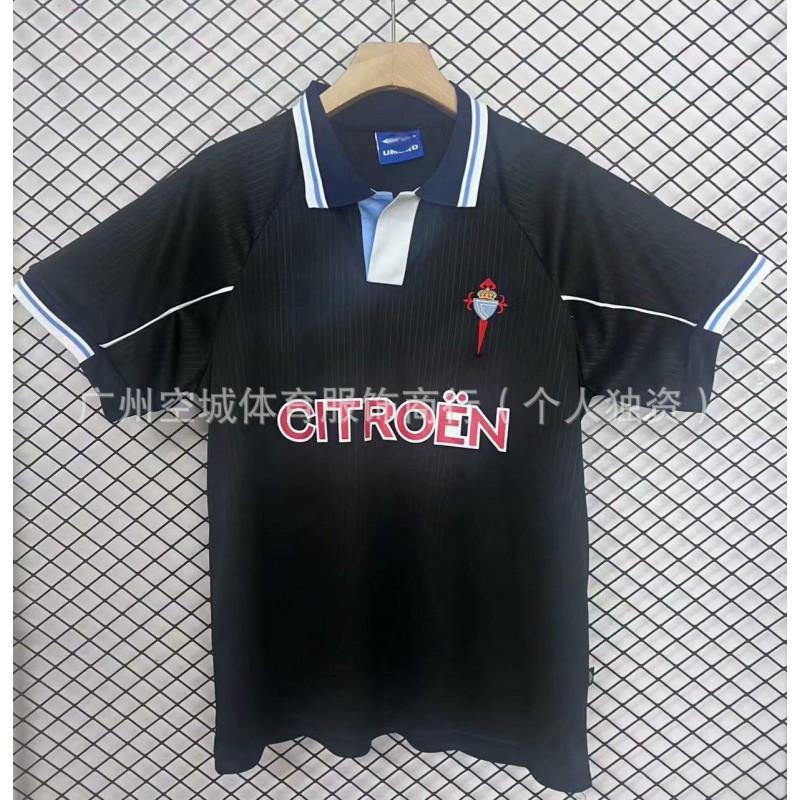 Retro Football Jersey 90s 90-97 Sporting Gijn Celta Vigo Rayo Vallecano Mlaga Short Sleeve Soccer Shirt