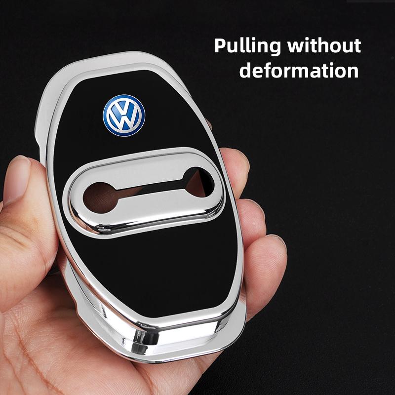 4PCS Silicone Car Door Lock Cover Door Stopper Protector For Volkswagen VW Golf Amarok Arteon T-ROC T5 ID3 Tiguan T-Cross Passat