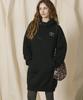Between A And B Soft Warm Hooded Dress [Black]