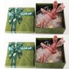 Large Retro Green Gift Box with Lid - Rectangular Ribbon Box for Birthdays