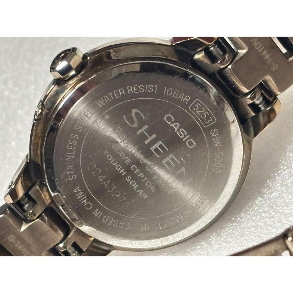 Used CASIO SHEEN SHW-5000 Tough Solar Ladies Watch