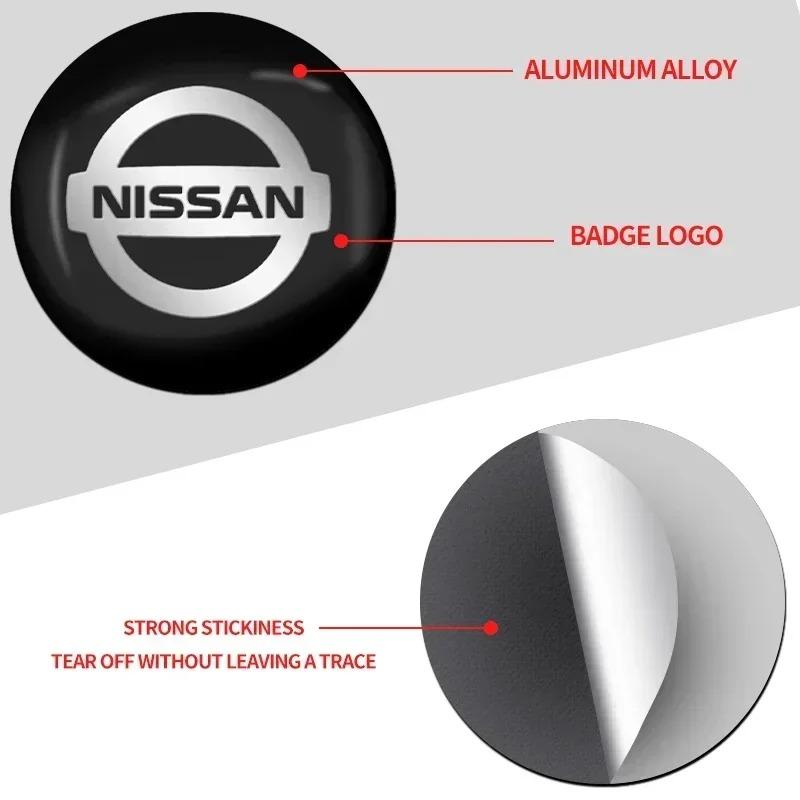 4ks 56mm Nálepka na střed kola auta Nálepka na náboj pro Nissan X-trail Qashqai Note Juke Leaf Sentra Patrol Styling auta