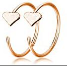 Labret Nose Piercings Jewelry 20G Stainless Steel Hoop Nose Ring Hypoallergenic CZ Hoop Tragus Cartilage Nose Rings
