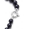 Collier - Pearls &amp; Colors - Perle de Culture d'Eau Douce AAA+ - Noire - 42 cm - Argent Massif
