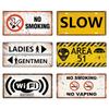 Smile WIFI Toile Caution License Plate Store Wall Decor Restrooms Tin Sign Vintage Road Guide Metal Sign Painting Plaques Poster