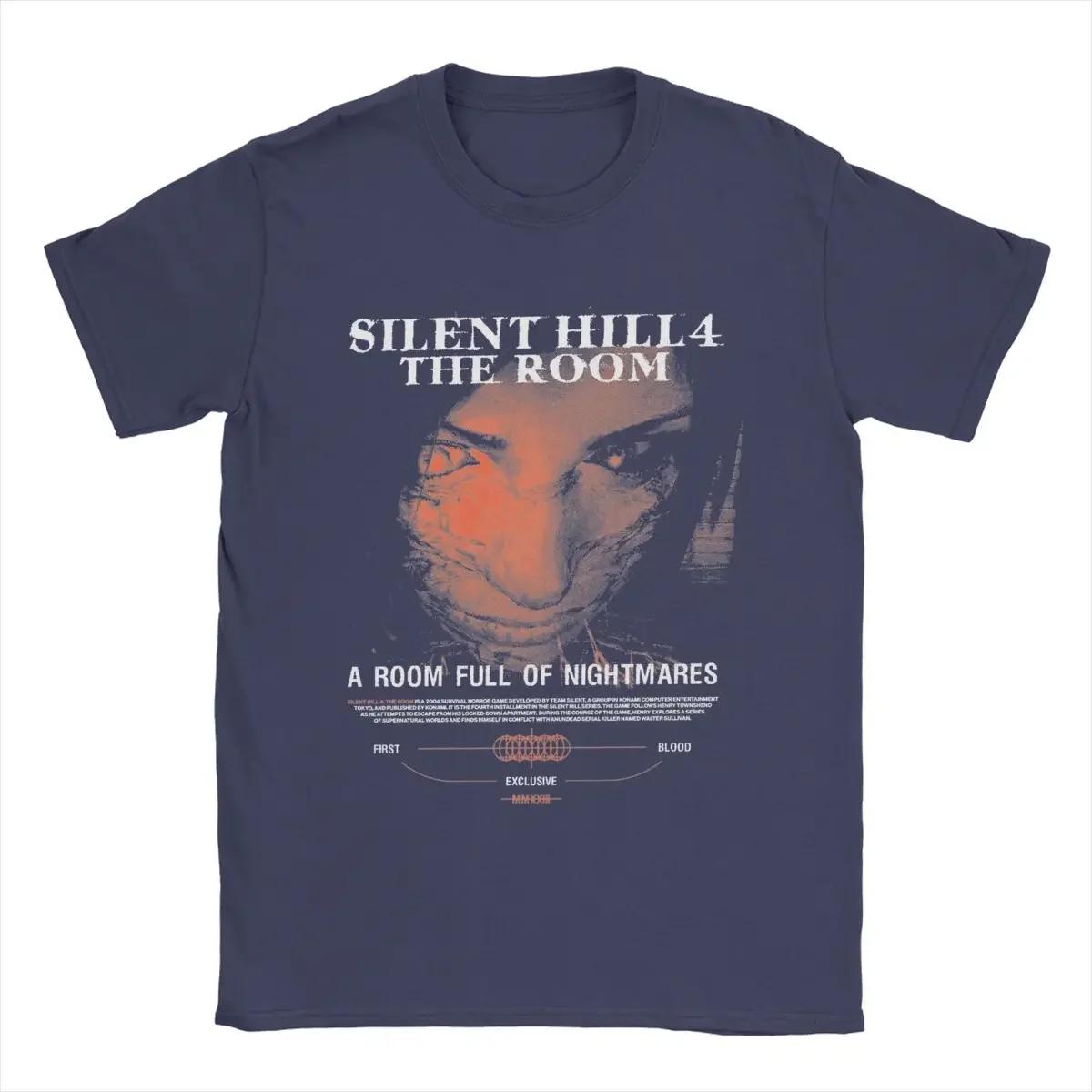 

Silent Hill 4 TShirts for Men Vintage Pure Cotton Tee Shirt Round Collar Short Sleeve T Shirt Plus Size Tops 4XL