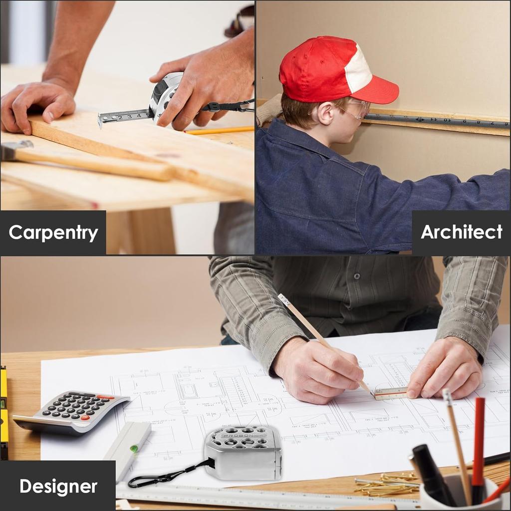 2025 New 25FT Stainless Steel Measuring Tape, Anti Rust,Strong Magnetism On The Bottom,Hollow Design, Gift Tape,Portable self-Locking Tape Measure