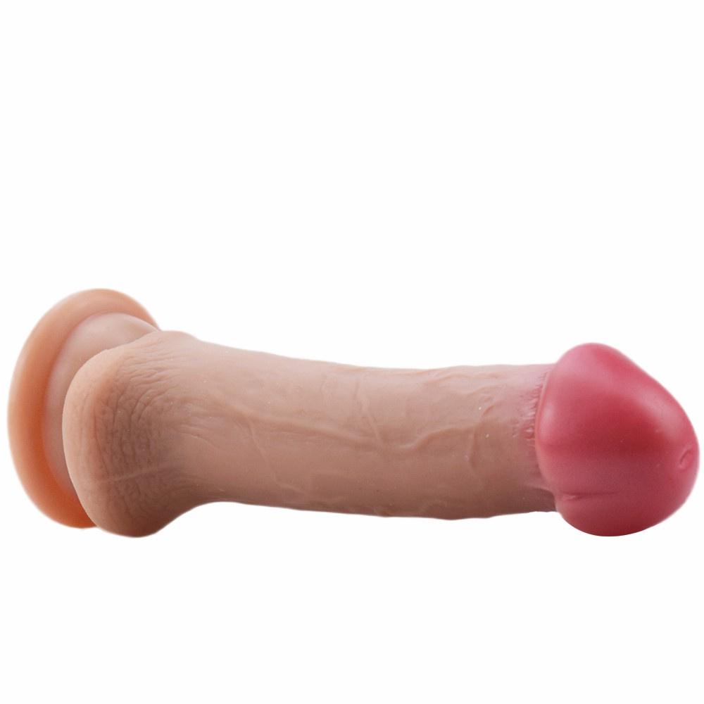 18cm duża główka szorstka symulacja Dildo miękkiego silikonu damski Masturbator korek analny realistyczny Penis Chastity Sex zabawki
