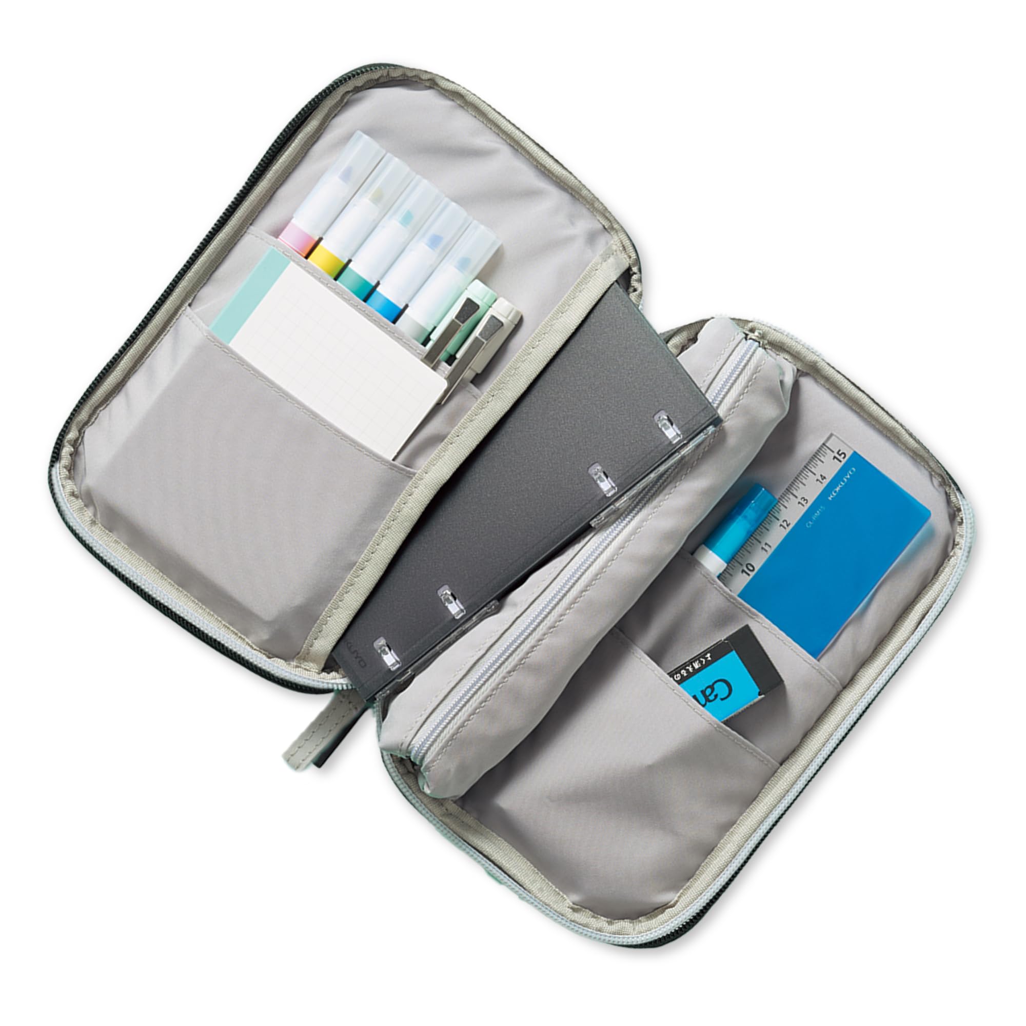 KOKUYO Campus Opening Pen Gray Notebook-Style Case, F-VBF301M