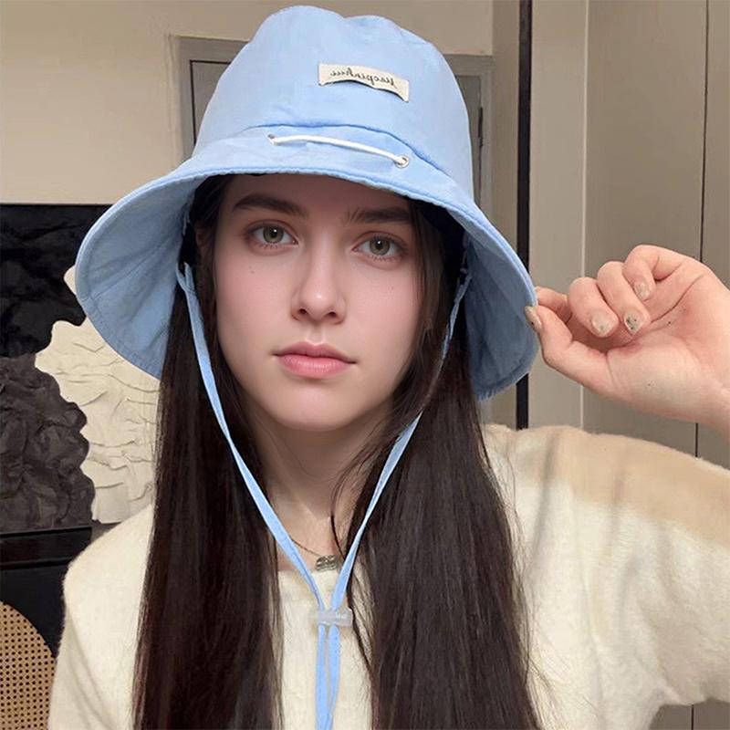 Women/Men Colorful Bucket Hat Hat With Tie Breathable Large Brim Adjustable Size Sun Hat Can Be Used As  Bag 54-58cm