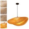 Retro Bamboo Pendant Light Zen Tea Room Vintage Basket Ceiling Chandeliers Lamps Home Decor E27 Handmake Weave Lighting Fixtures