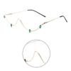 Hip Hop Rhinestones Sunglasses Stylish Decorative Eye Glasses Half Frame W Shape Live Show Party Photo Props