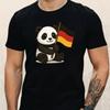 T-Shirt Herren Panda Und Deutschland Flagge Motiv Baumwolle Größe S Bis 5XL