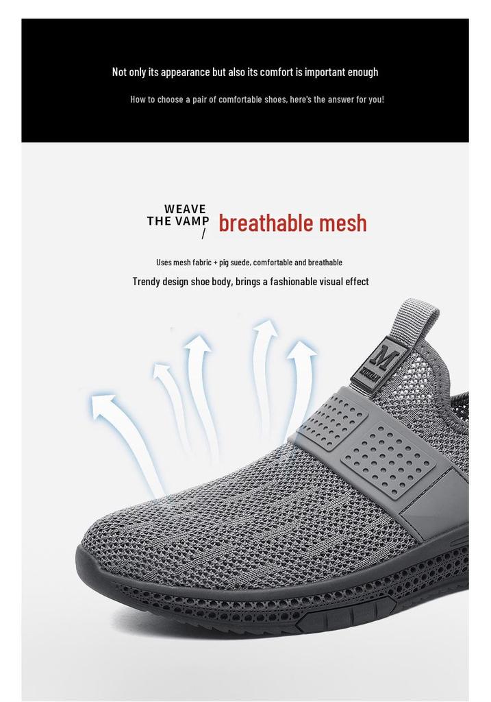 Men's Versatile Slip-On Mesh Casual Sports Shoes