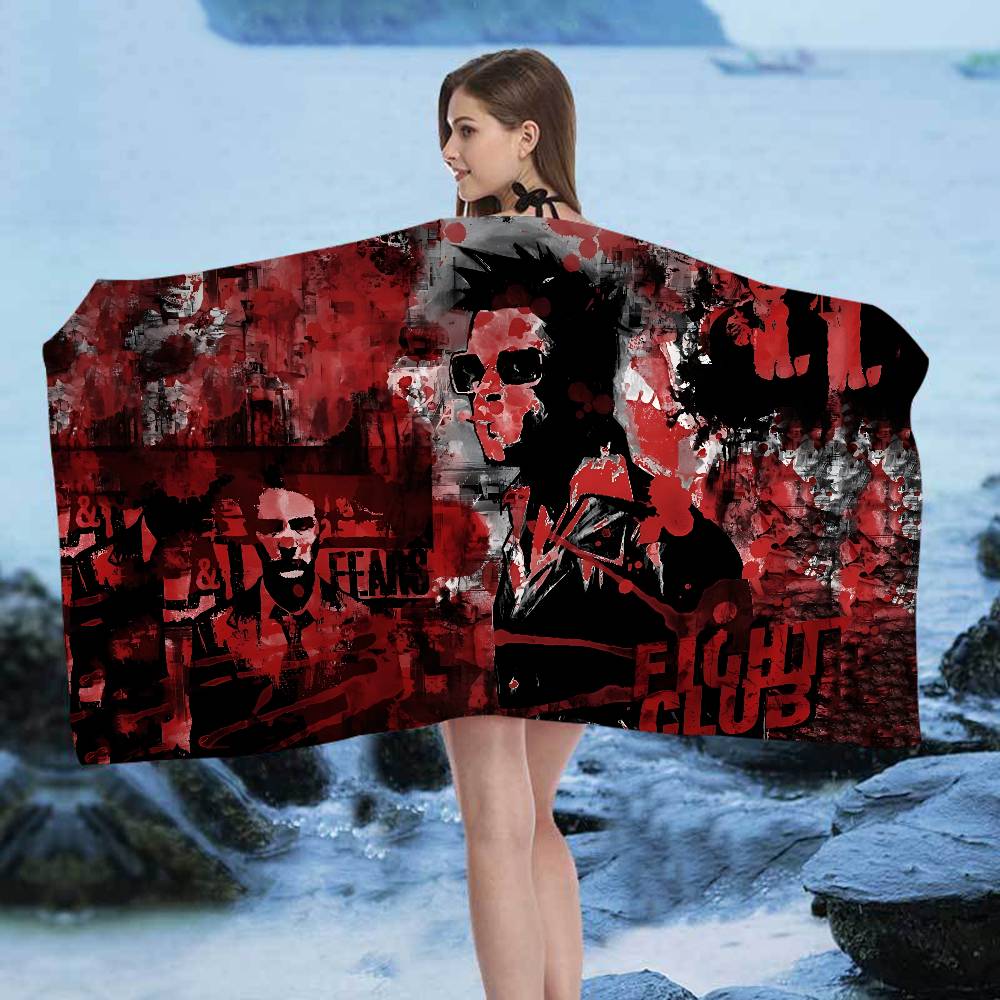 Fight Club Movie Microfiber Blanket Quick Drying Beach Towels Oversized Printing Super Absorbent Pool Towel Blanket