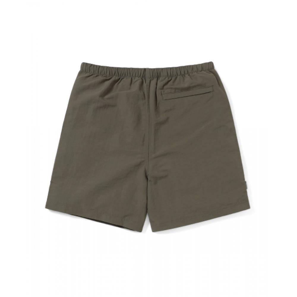 Thisisneverthat Big Logo Nylon Shorts Brown