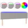 VidaXL LED Headboard Bedroom Furniture Double Bed Accessory Head of Bed Frame Interior Light Grey 3121338