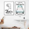 Rolle Toilettenpapier Druck Badezimmer Kunst Bauernhaus Wand Dekor lustige Humor Zeichen Canavs Malerei TP Papier Poster Bilder