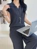 Women's Slim Fit Scissor Collar Merino Wool Sleeveless Sweater for Early Autumn