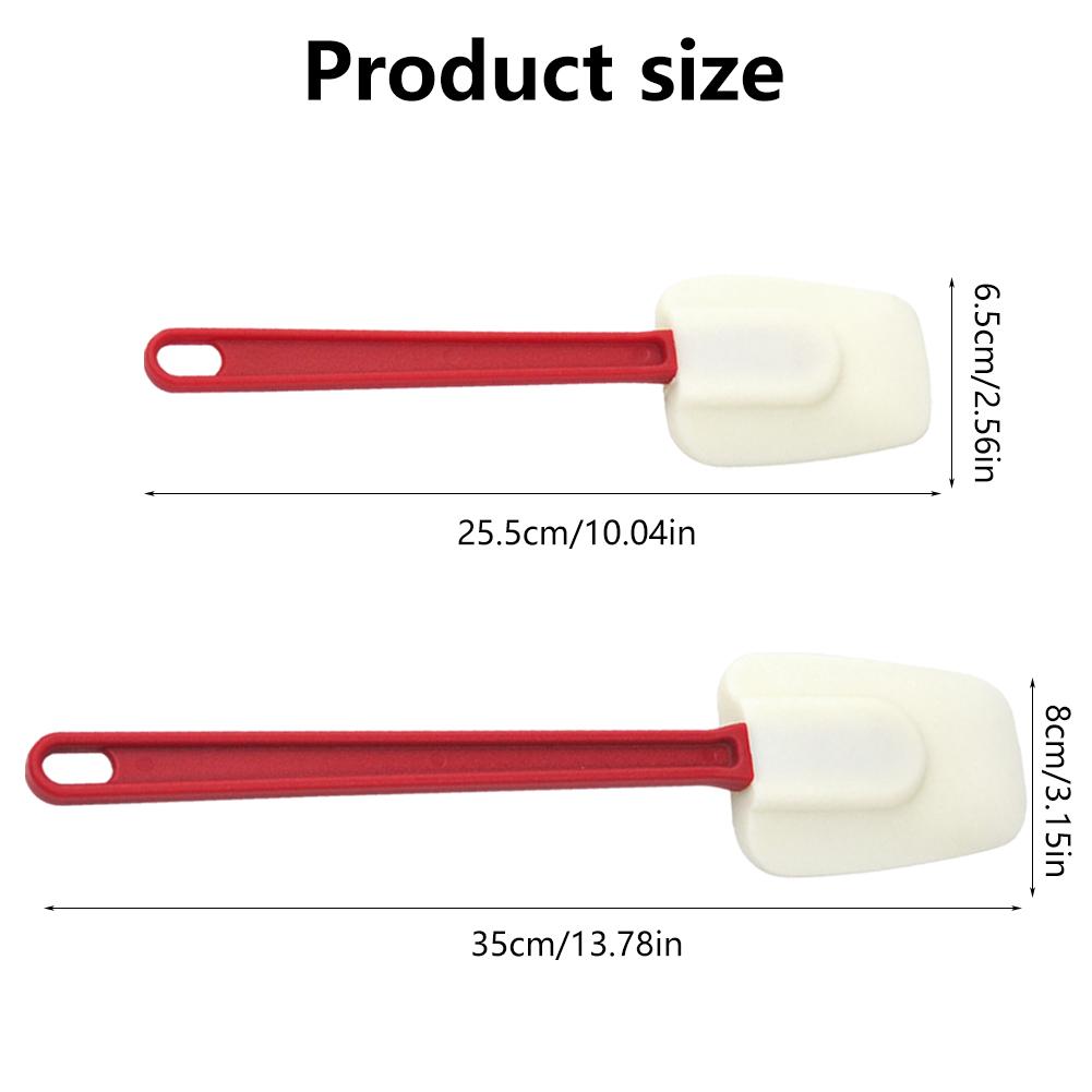 2pcs Silicone Spatula Heat Resistant Flexible Spoon Home Kitchen Spreader Cooking Accessories Shovel Baking Tool Mixing Spatula