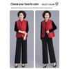 Elegant Red Spring Cardigan Vest for Middle-Aged Women