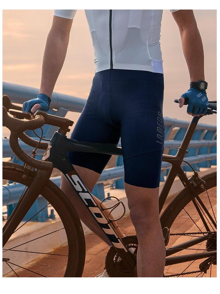 Lampaida Men's Summer Cycling Bib Shorts - Shock-Absorbing, Professional Mountain Bike Pants