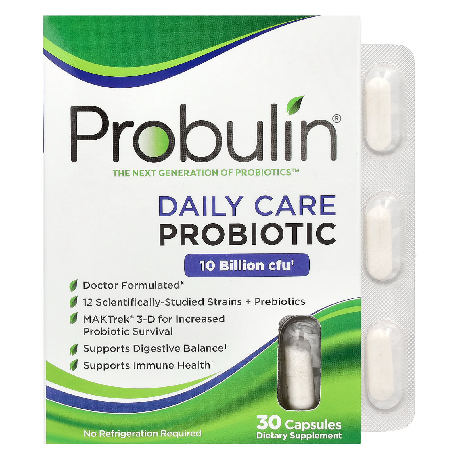 

Daily Care, Probiotic, 10 Billion CFU, 30 Capsules