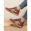 Autumn Sports Shoes Women's 2025 Autumn New Lace-up Plus-size Color-blocking Low-top Cotton Shoes