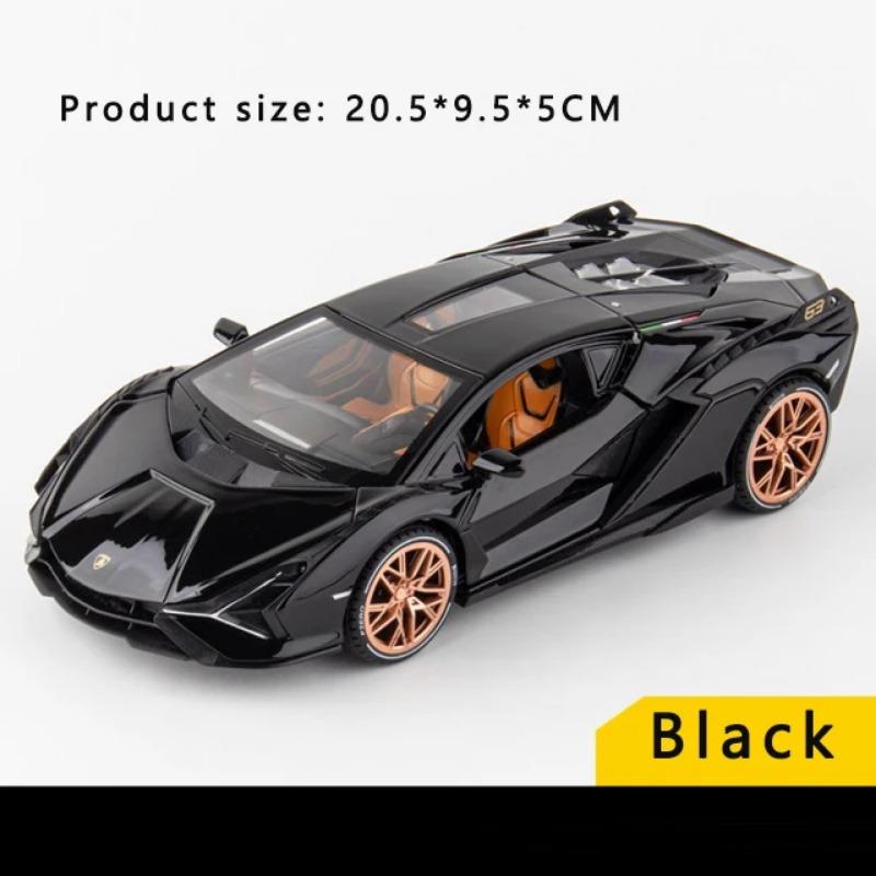 1/24 Lambor Sian FKP37 Legierung Druckguss Sport Auto Spielzeug Modell Simulation Heckflügel Lift Pull Back Modell Ornament Junge Geschenk Sammlung