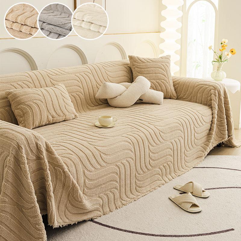 1PC-Shu Mianrong all inclusive sofa cover cloth  new retro high-end feeling anti cat scratch sofa cloth