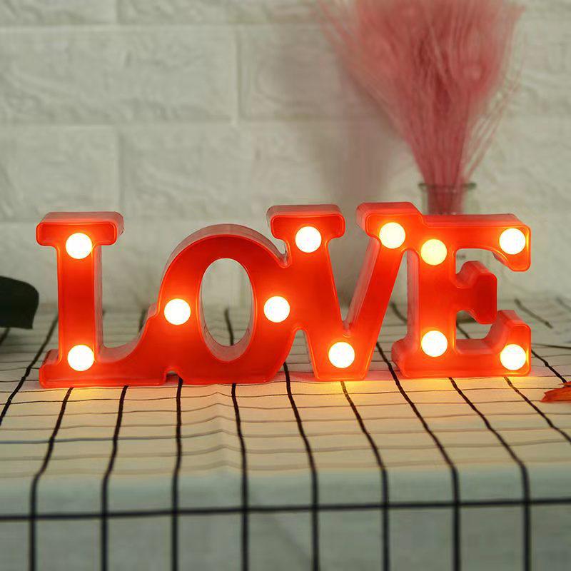 LED Romantic Chinese Character Light - Perfect for Birthday, Proposal, or Event Decorations.