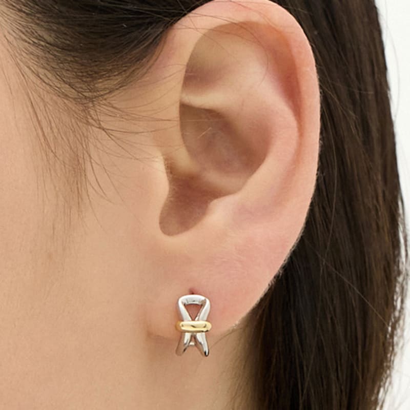 hyeres-lor Aceh Silver (C) One-Touch Earrings HL5E43500C9XXX