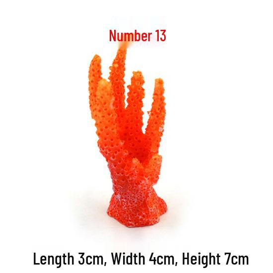 Coral Reef Marine Fish Tank Decoration Set: Starfish and Coral Resin Ornaments