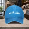HuUnisex Evolution Forklift Washed Baseball Cap  Unisex Adjustable Vintage Casual Hat for Outdoor  Daily Wear
