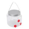 Hummingbird Feeder Clear Hanging Decorative Portable Hummingbirds Water Food Feeding Jar for Patio