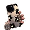 Black Flower for Apple 15 Colored Silver iPhone14Pro Creative 11promax Matte 16 Protective Case 17